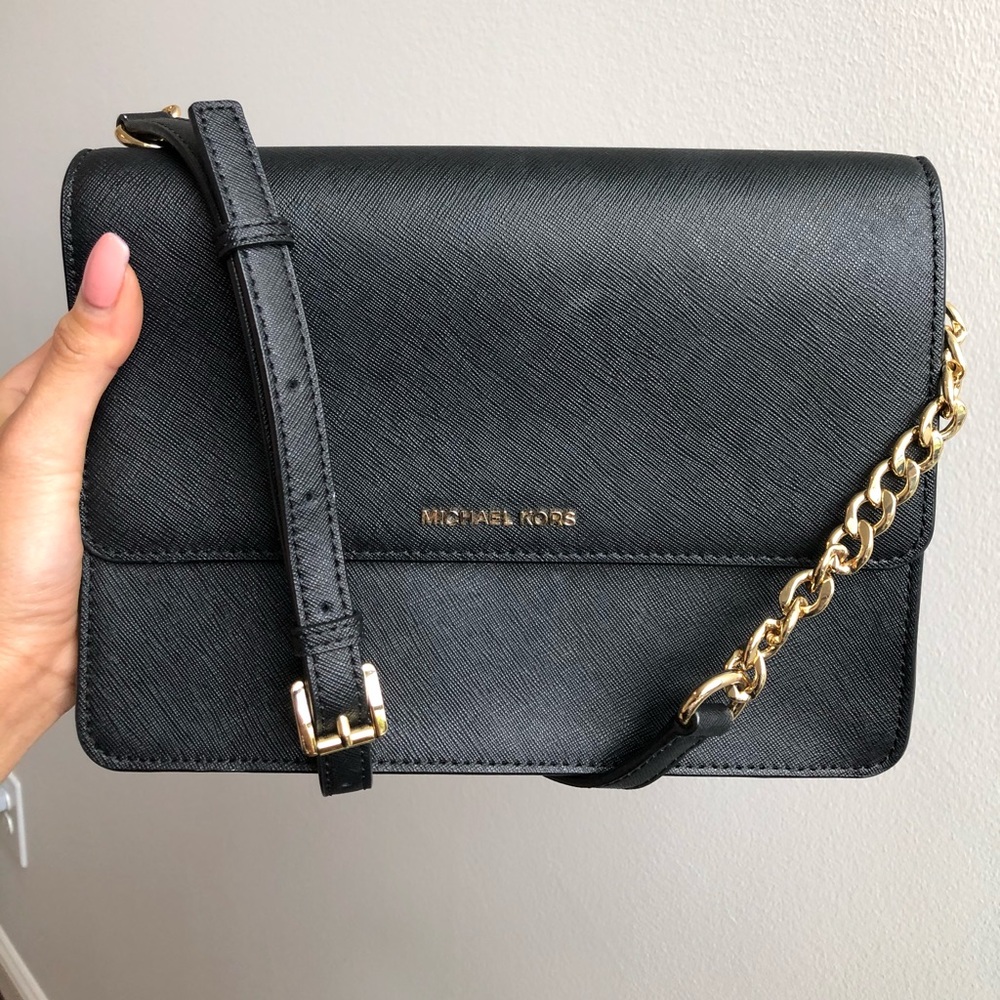Michael Kors Black Leather Crossbody